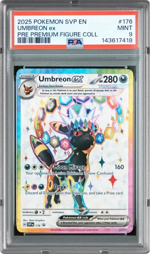 2025 SVP Black Star Promo #176 Umbreon EX, graded PSA 9